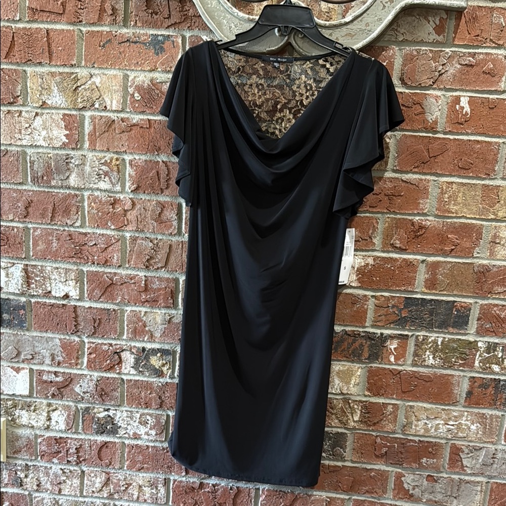 Blu Sage Black and Beige Lace Dress